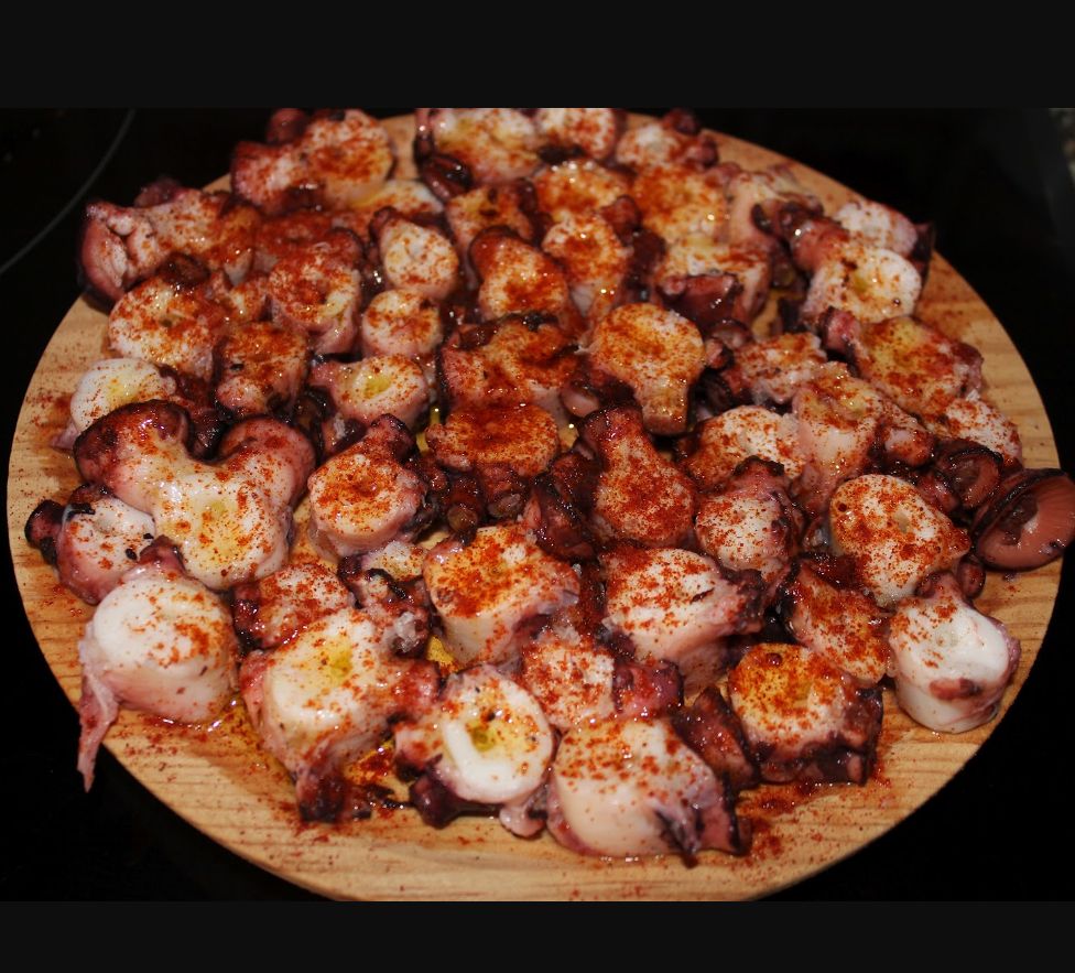 Tabla de pulpo a la gallega